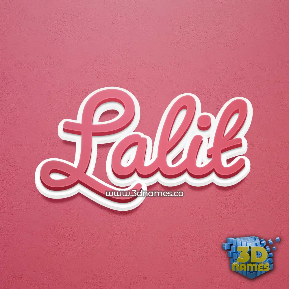 lalit in Red Scribble style - 3D name wallpaper