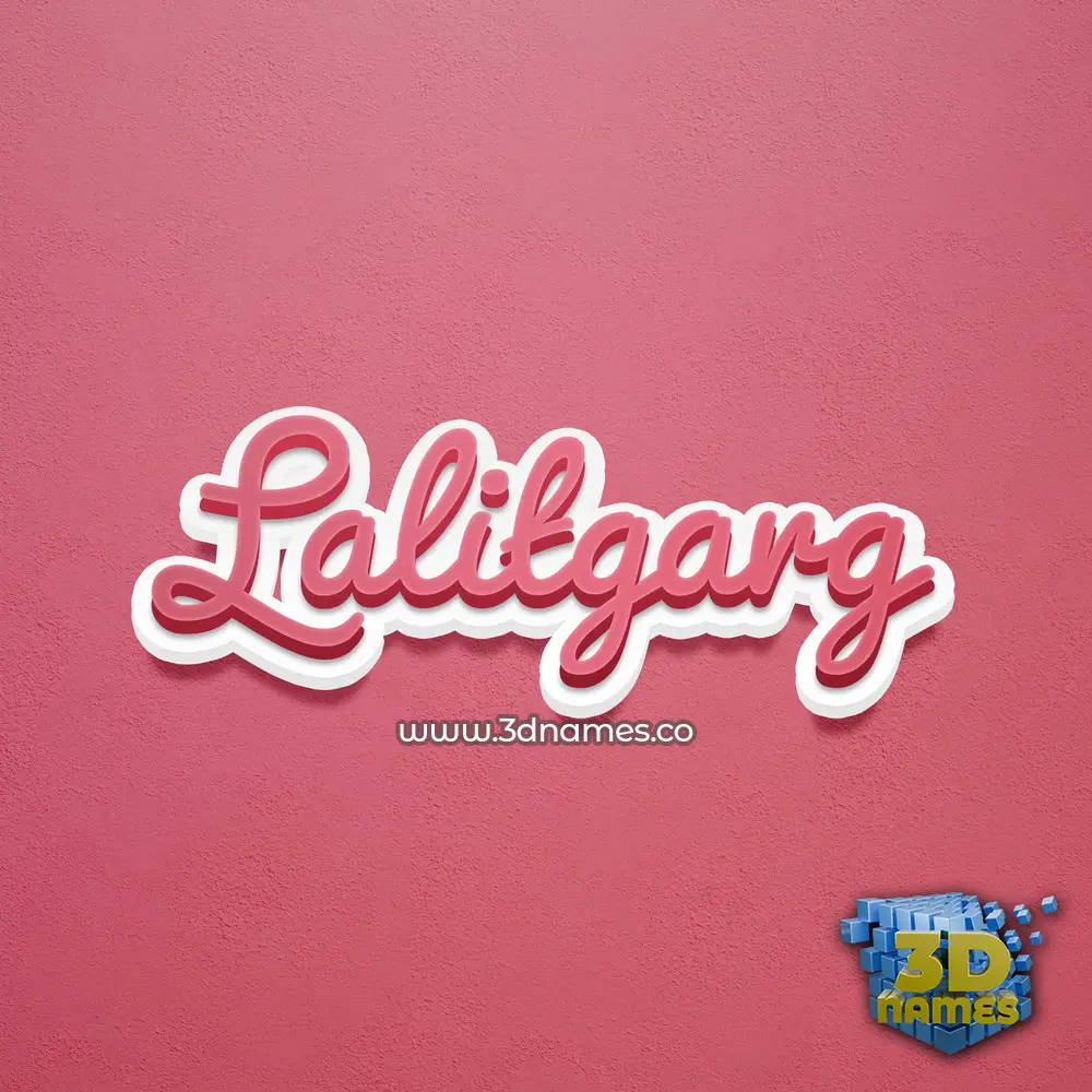 lalitgarg in Red Scribble style - 3D name wallpaper