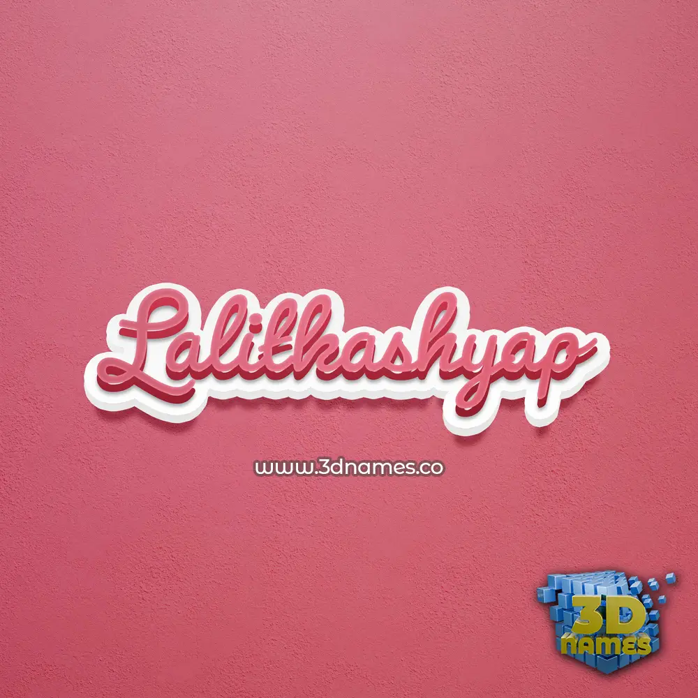lalitkashyap in Red Scribble style - 3D name wallpaper