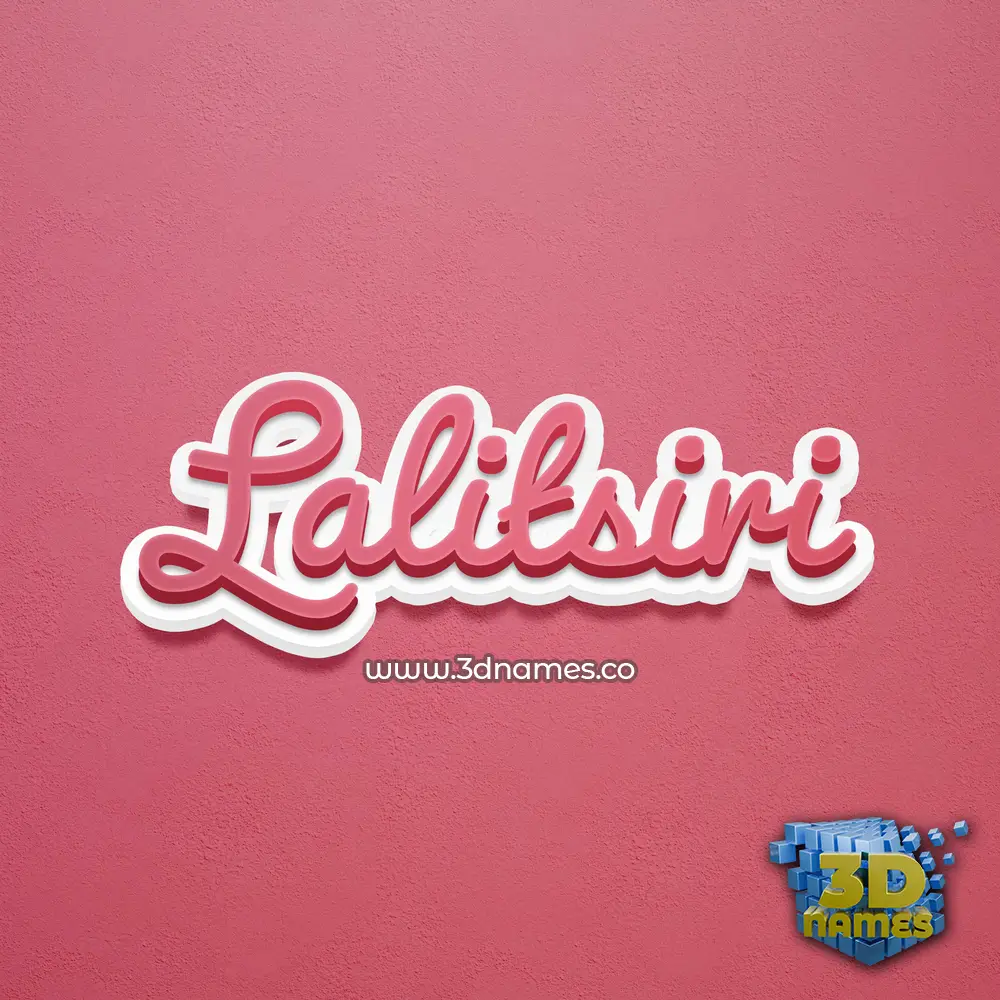 lalitsiri in Red Scribble style - 3D name wallpaper