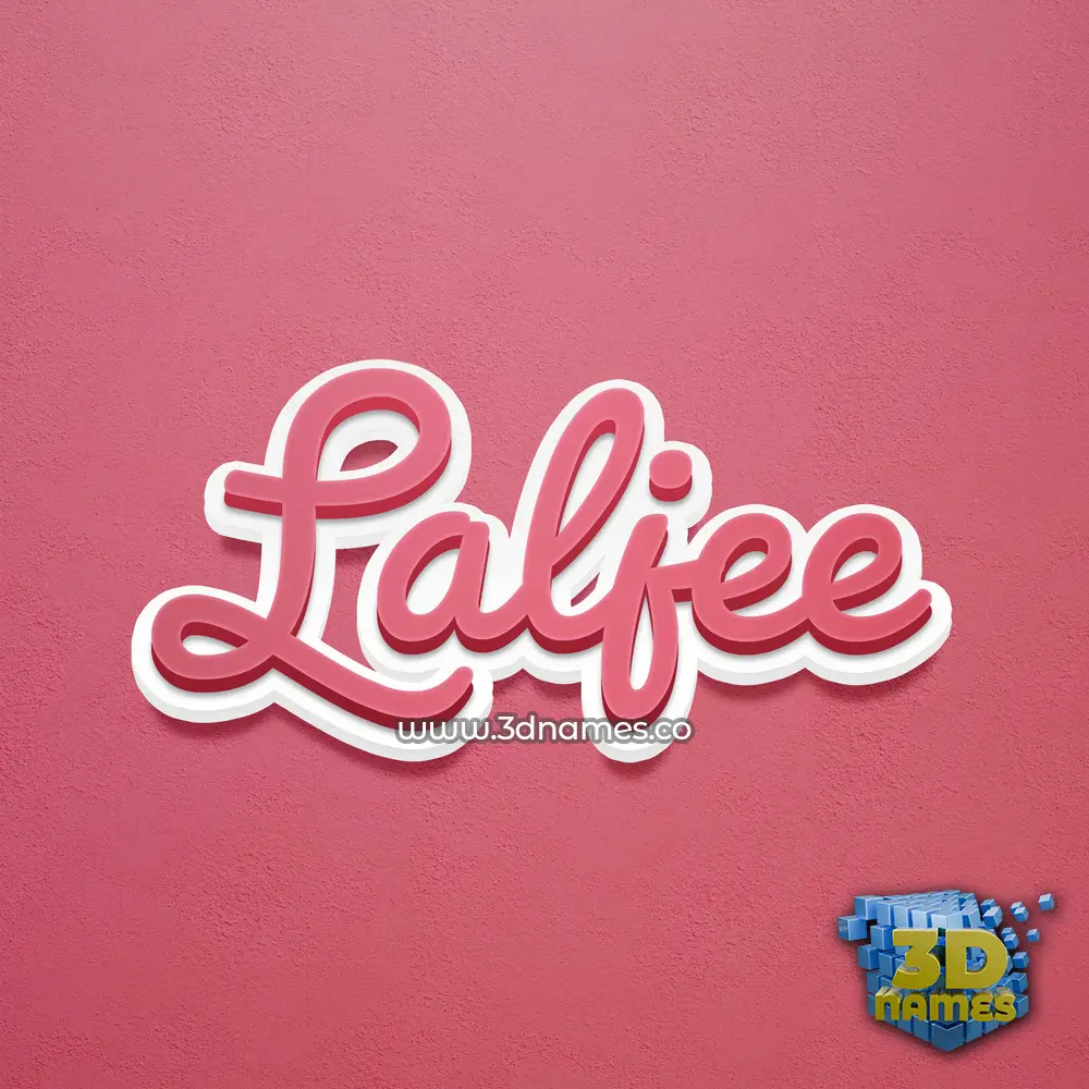 laljee in Red Scribble style - 3D name wallpaper