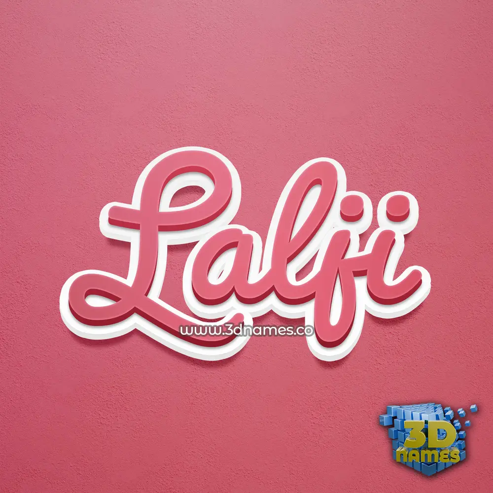 lalji in Red Scribble style - 3D name wallpaper
