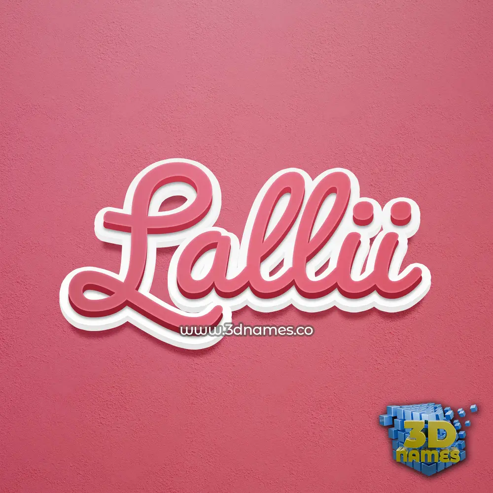 lallii in Red Scribble style - 3D name wallpaper