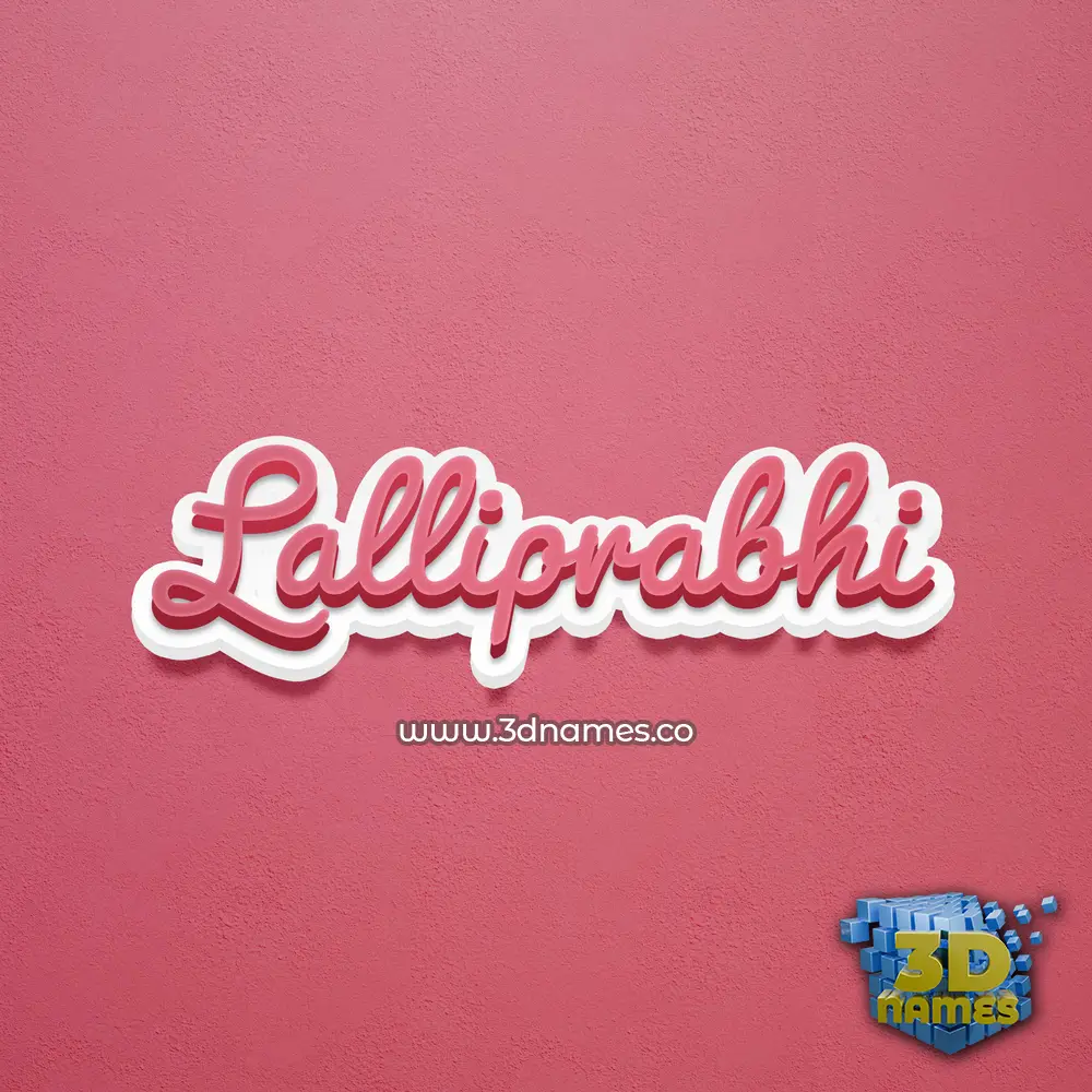 lalliprabhi in Red Scribble style - 3D name wallpaper