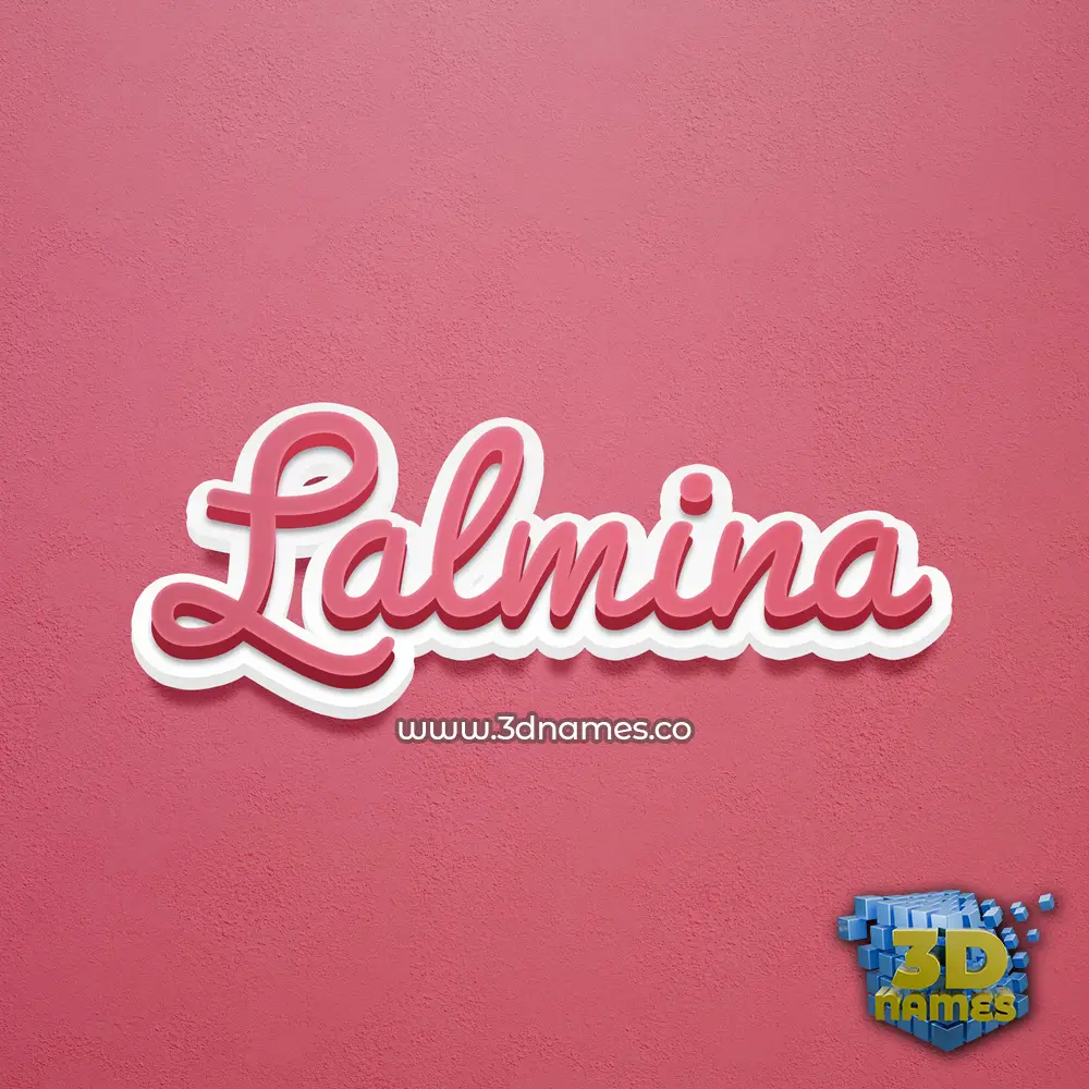 lalmina in Red Scribble style - 3D name wallpaper