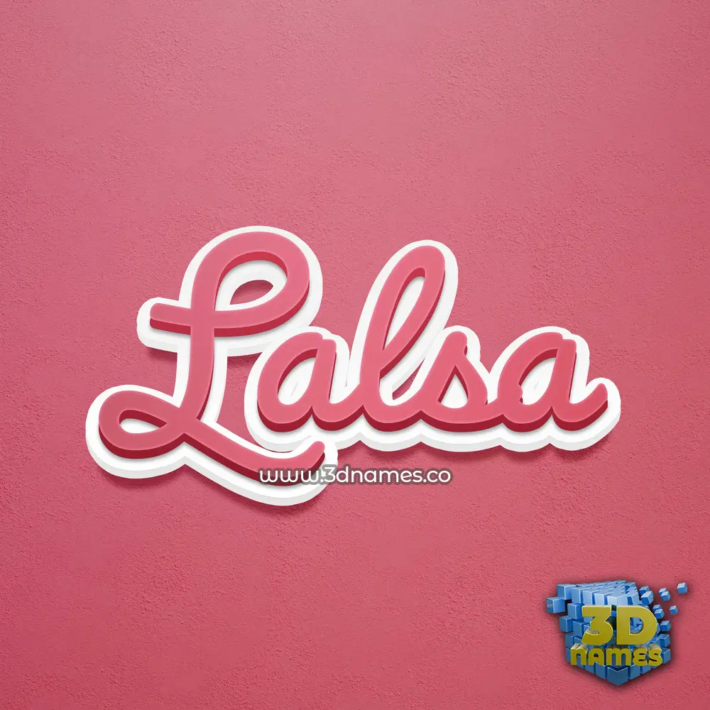 lalsa in Red Scribble style - 3D name wallpaper