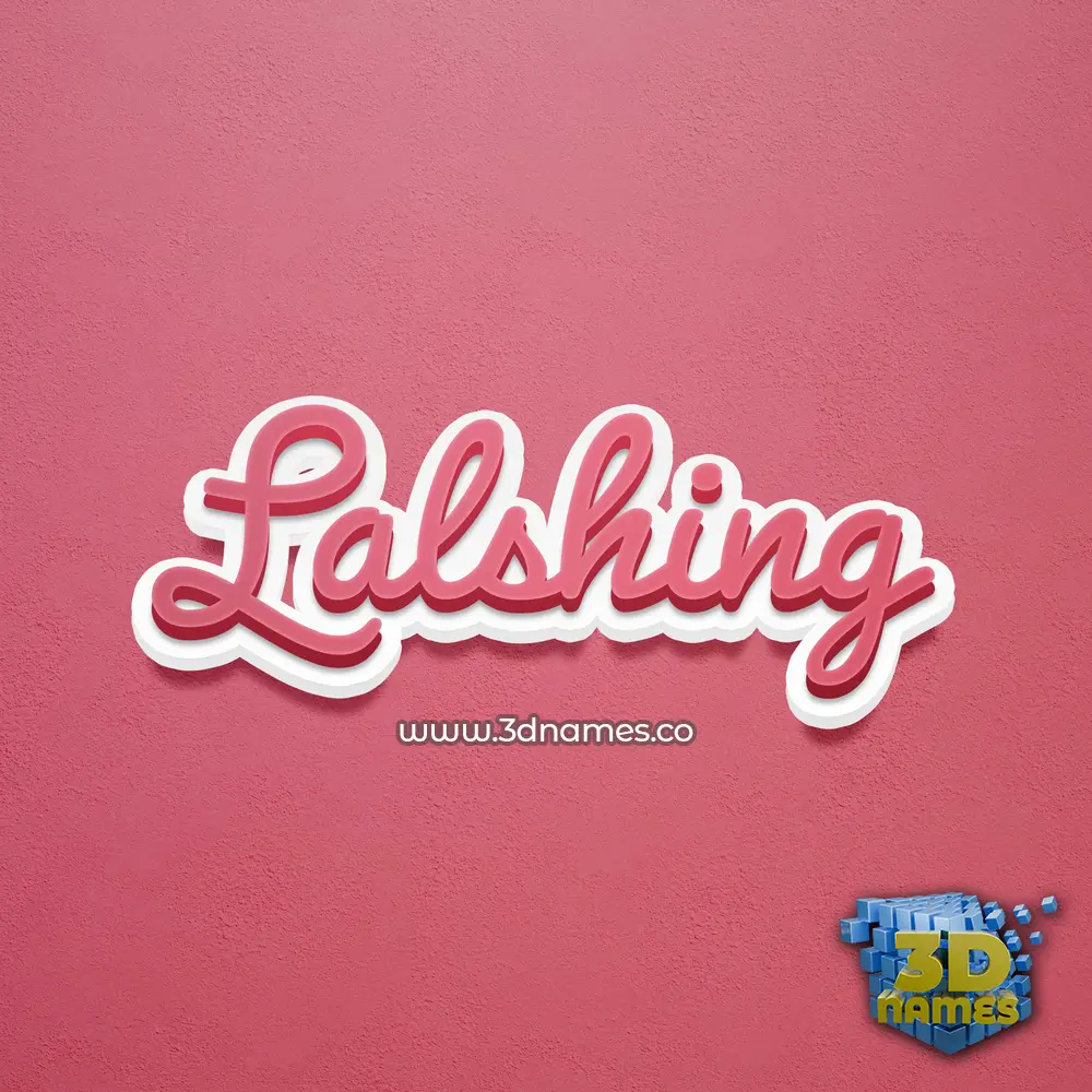 lalshing in Red Scribble style - 3D name wallpaper