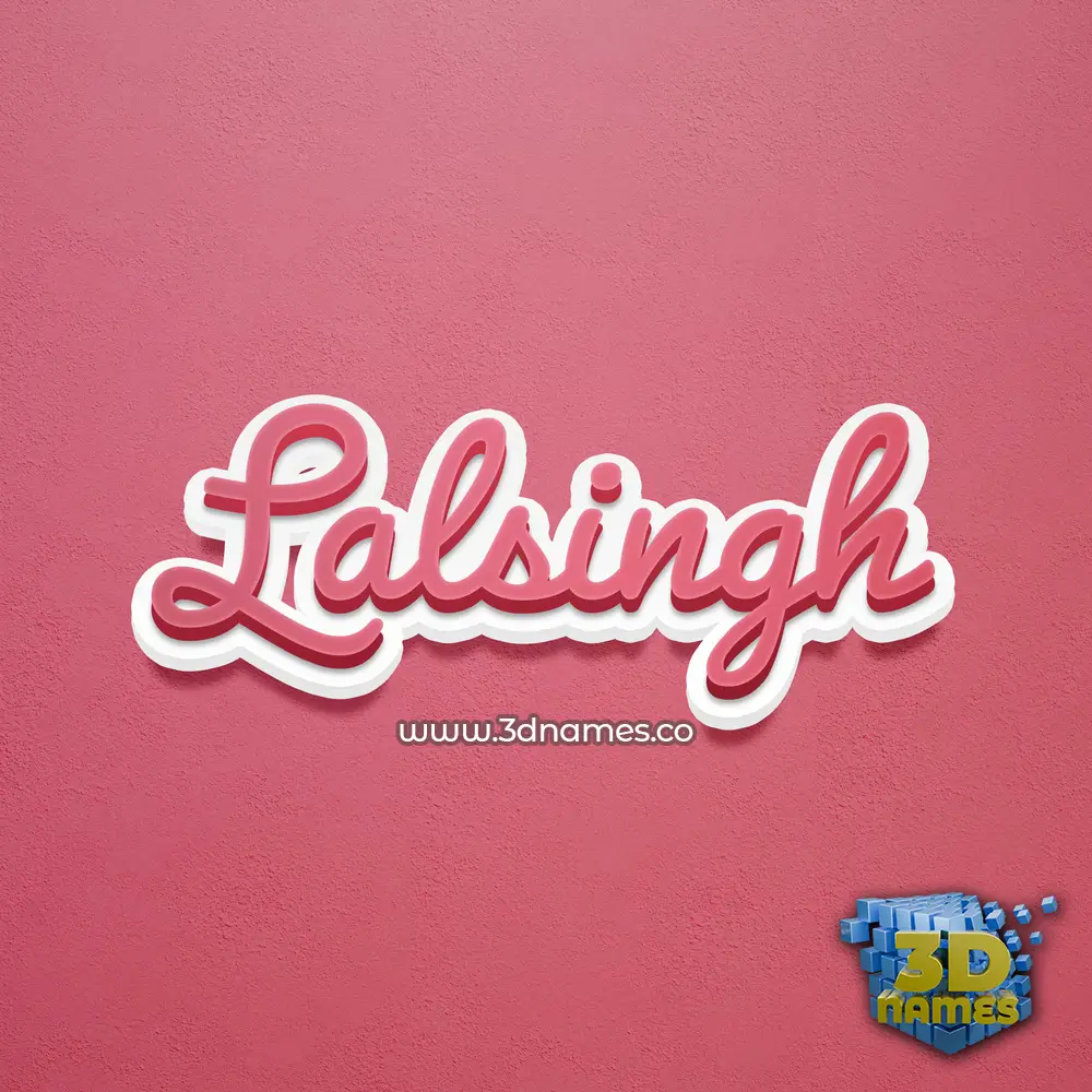 lalsingh in Red Scribble style - 3D name wallpaper
