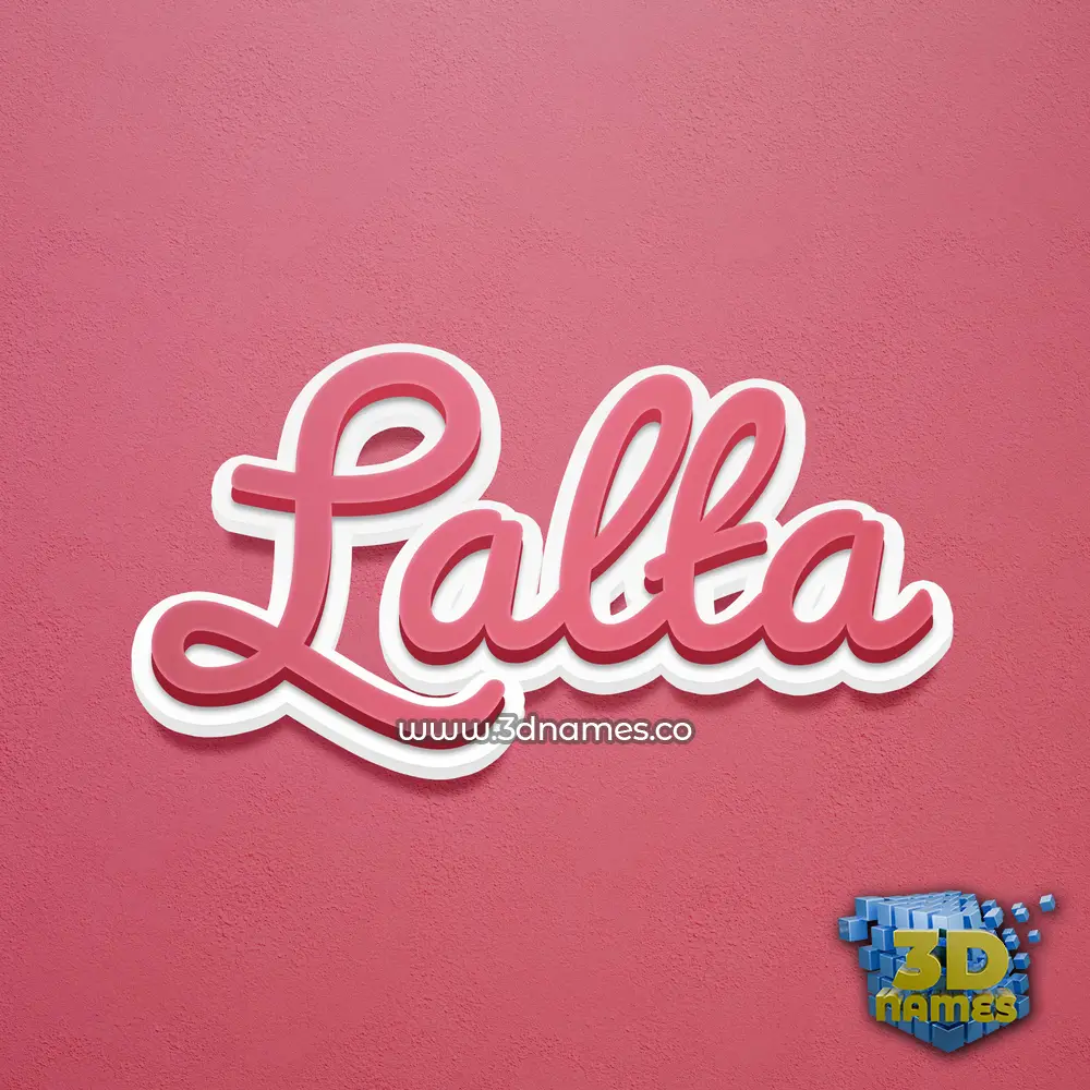 lalta in Red Scribble style - 3D name wallpaper