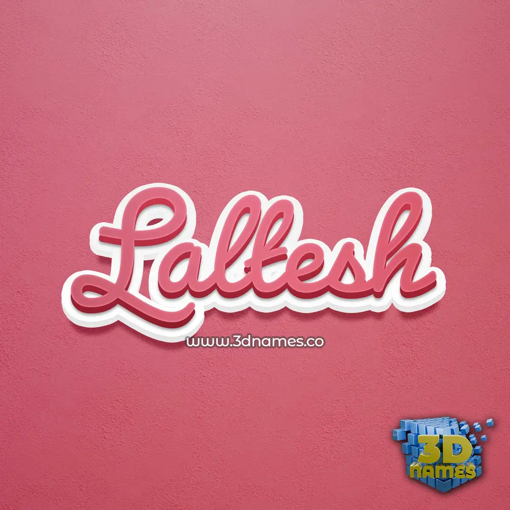 laltesh in Red Scribble style - 3D name wallpaper