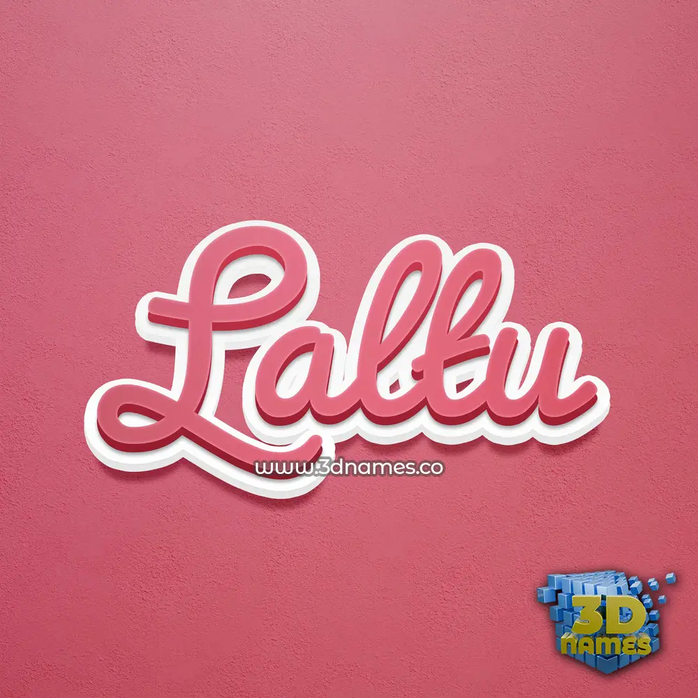 laltu in Red Scribble style - 3D name wallpaper