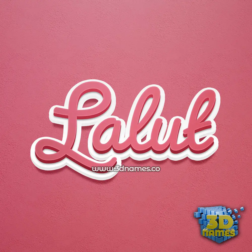 lalut in Red Scribble style - 3D name wallpaper