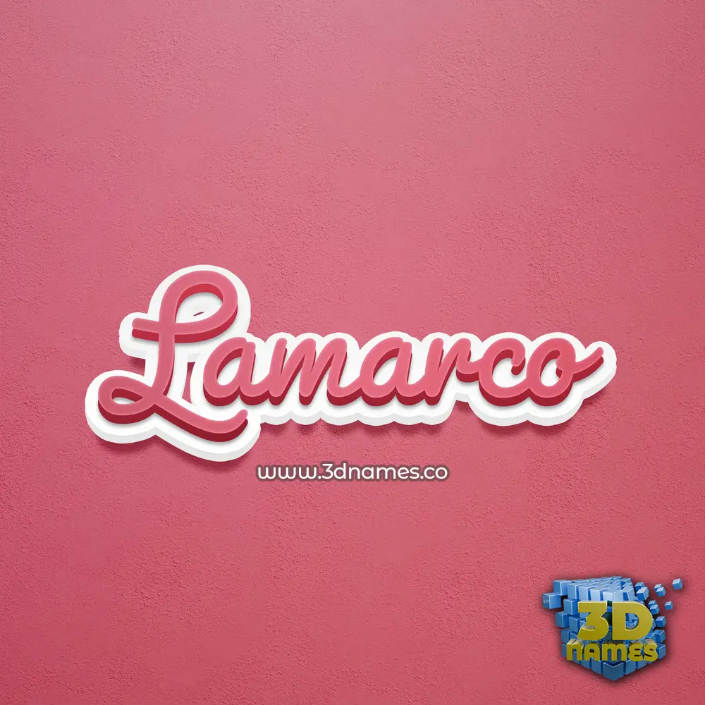 lamarco in Red Scribble style - 3D name wallpaper