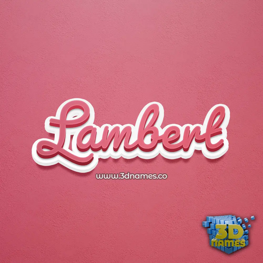 lambert in Red Scribble style - 3D name wallpaper