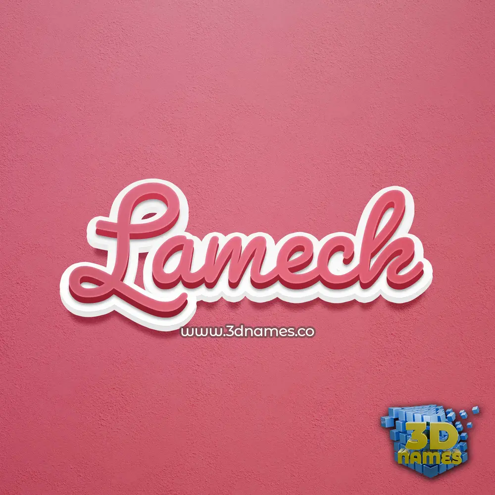 lameck in Red Scribble style - 3D name wallpaper