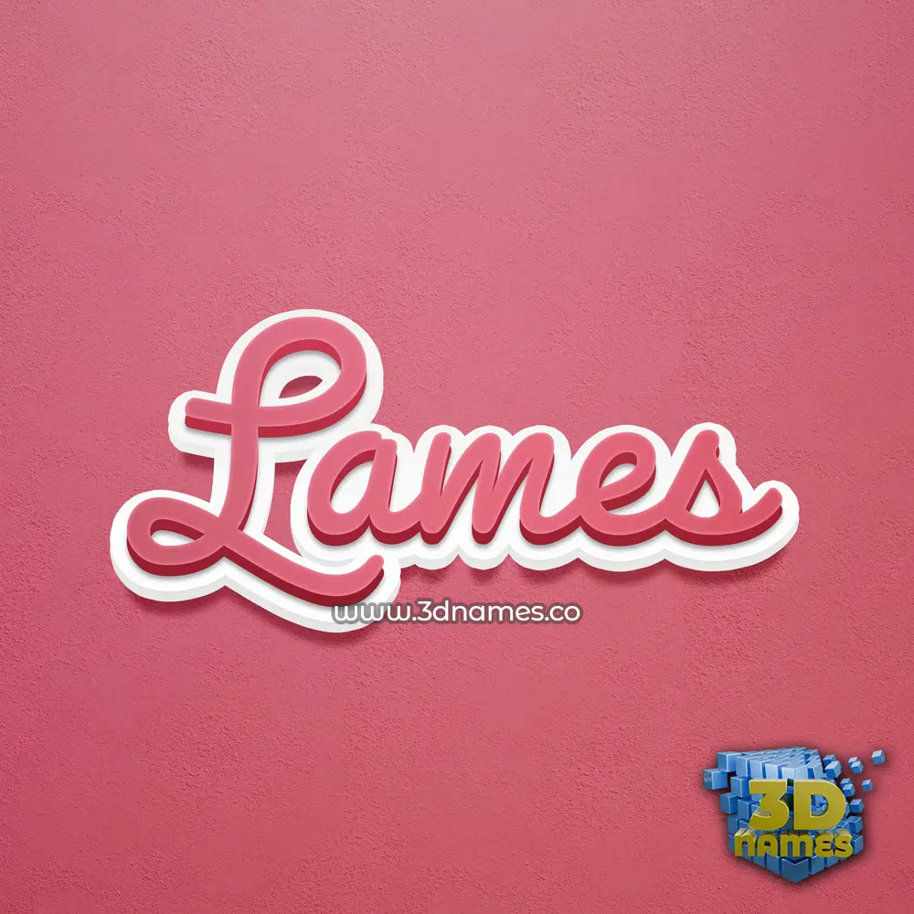 lames in Red Scribble style - 3D name wallpaper