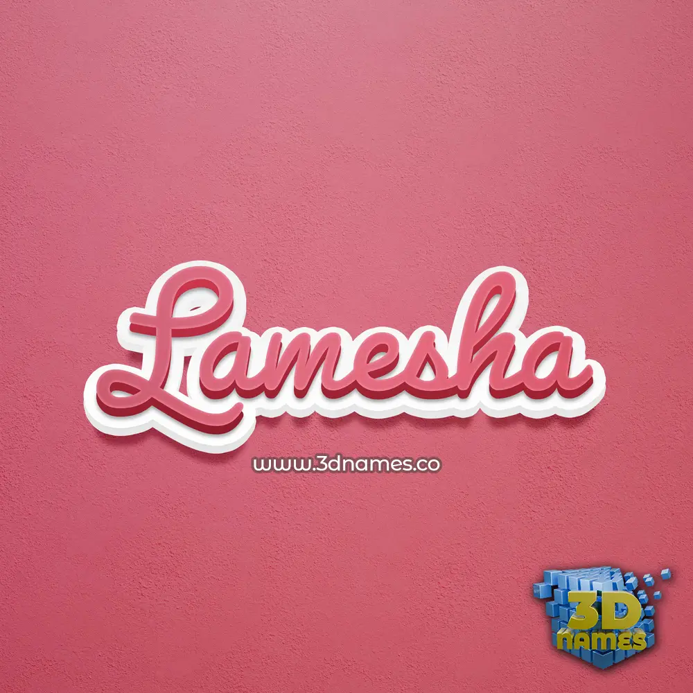 lamesha in Red Scribble style - 3D name wallpaper