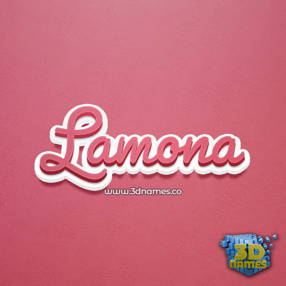lamona in Red Scribble style - 3D name wallpaper