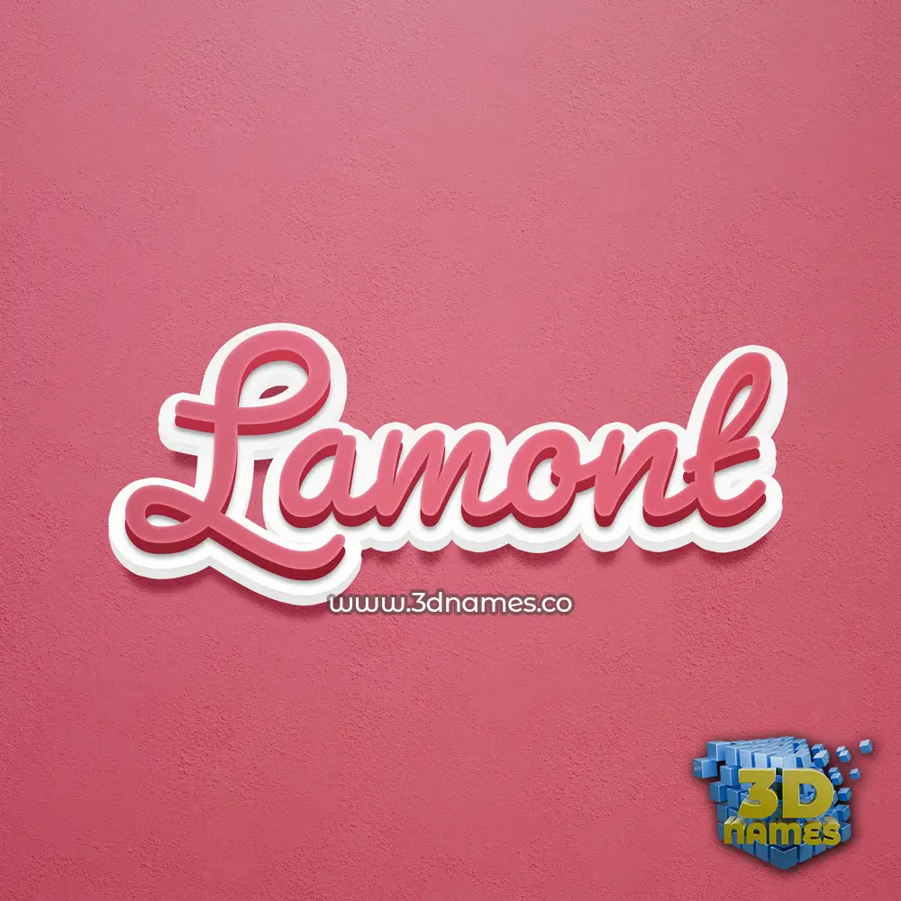 lamont in Red Scribble style - 3D name wallpaper