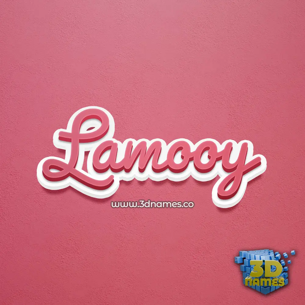 lamooy in Red Scribble style - 3D name wallpaper