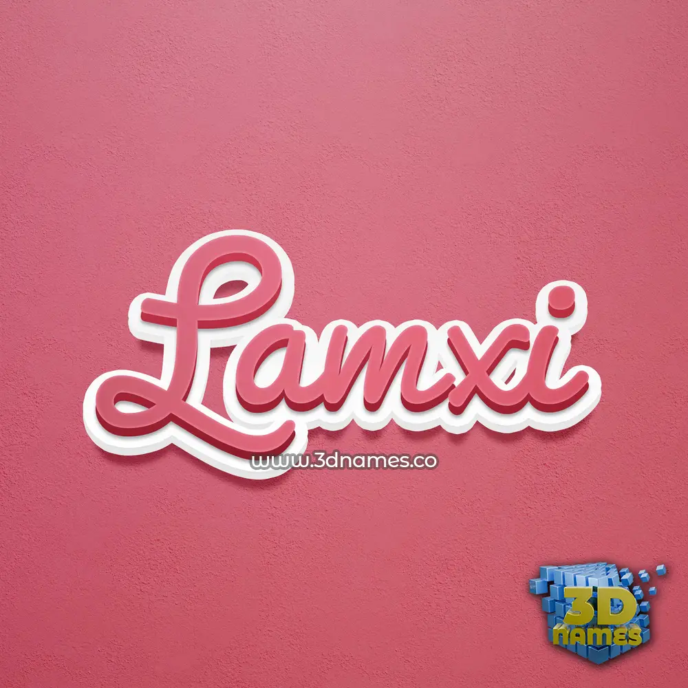 lamxi in Red Scribble style - 3D name wallpaper