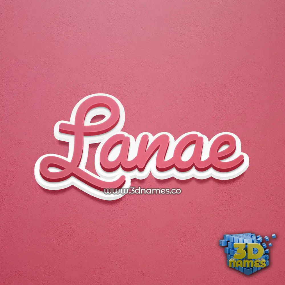 lanae in Red Scribble style - 3D name wallpaper