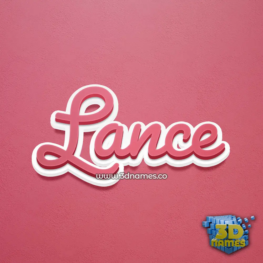 lance in Red Scribble style - 3D name wallpaper