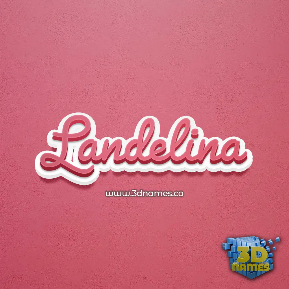 landelina in Red Scribble style - 3D name wallpaper