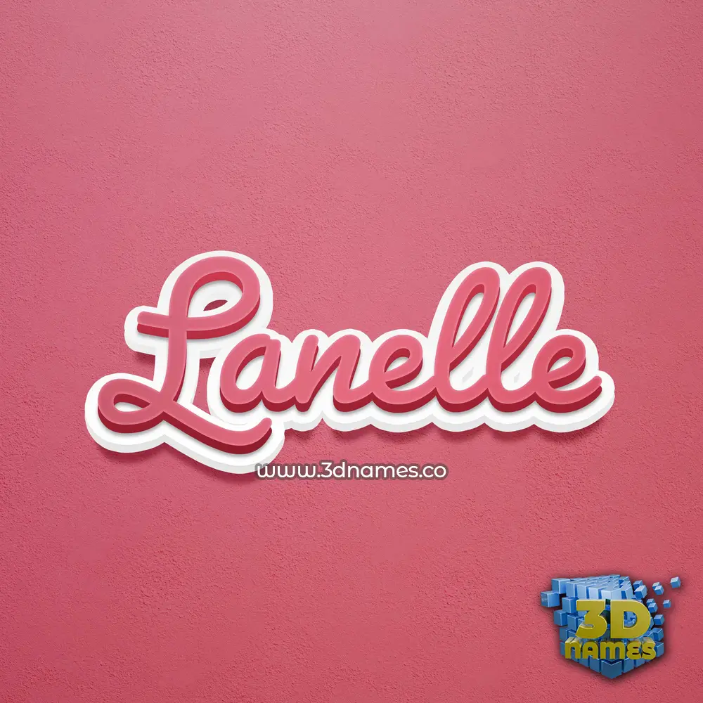 lanelle in Red Scribble style - 3D name wallpaper