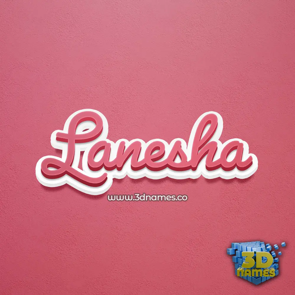 lanesha in Red Scribble style - 3D name wallpaper