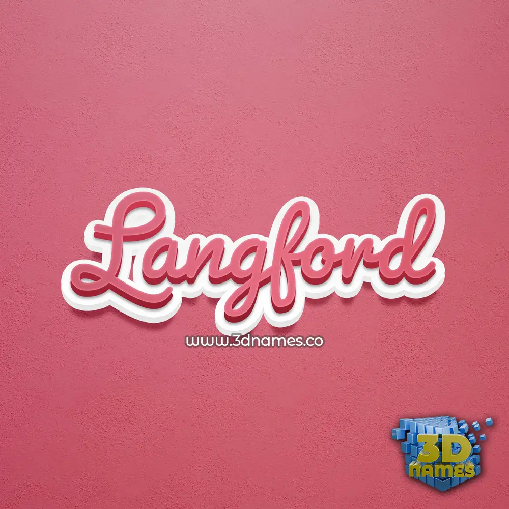 langford in Red Scribble style - 3D name wallpaper
