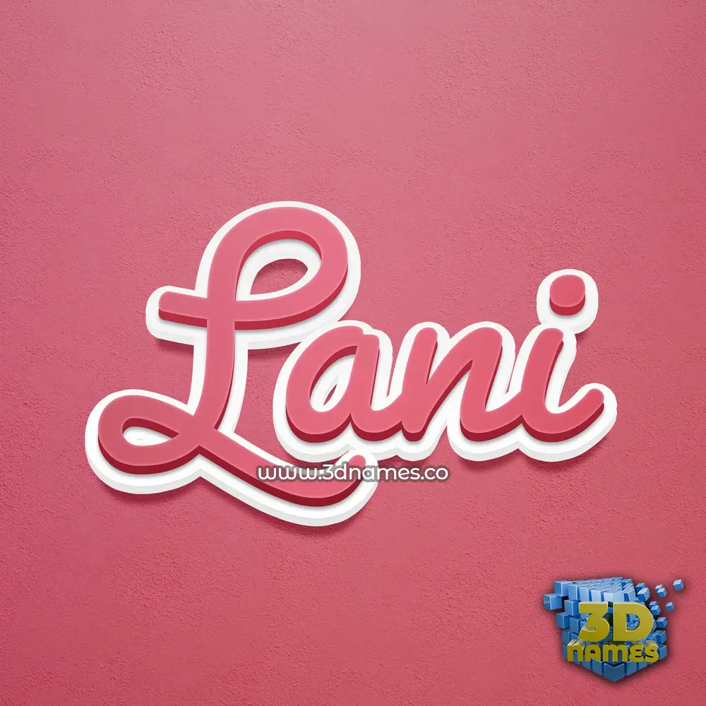 lani in Red Scribble style - 3D name wallpaper