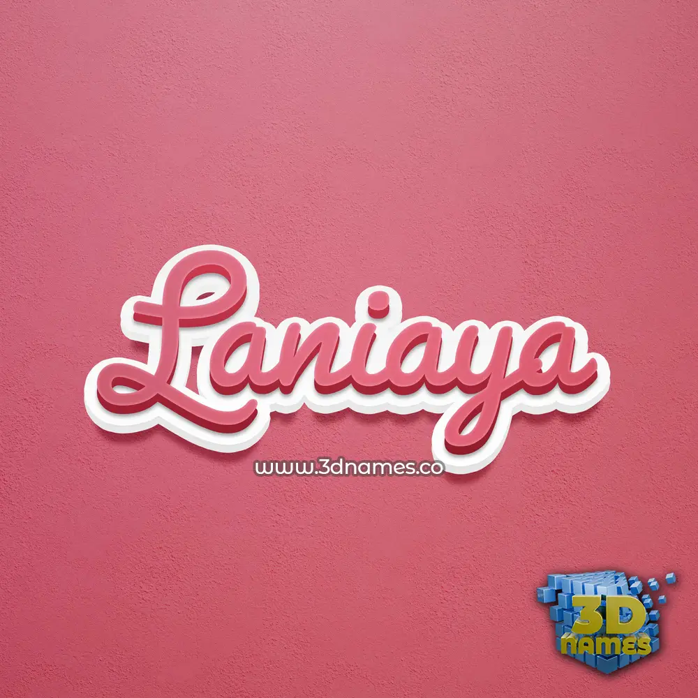 laniaya in Red Scribble style - 3D name wallpaper