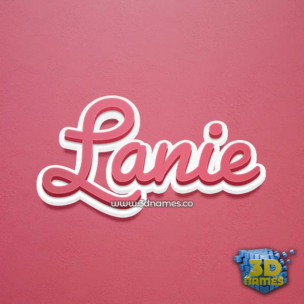 lanie in Red Scribble style - 3D name wallpaper