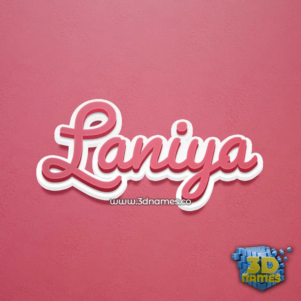 laniya in Red Scribble style - 3D name wallpaper