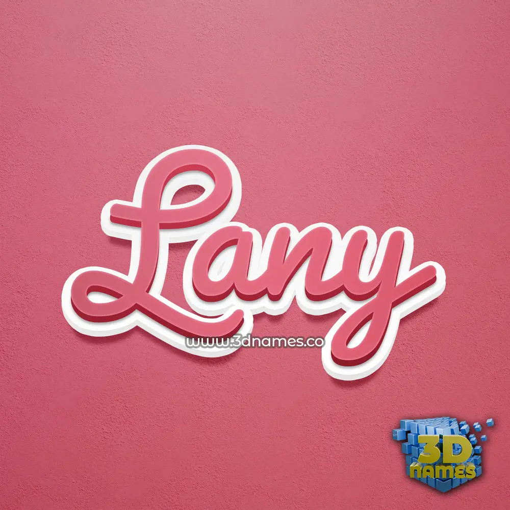 lany in Red Scribble style - 3D name wallpaper