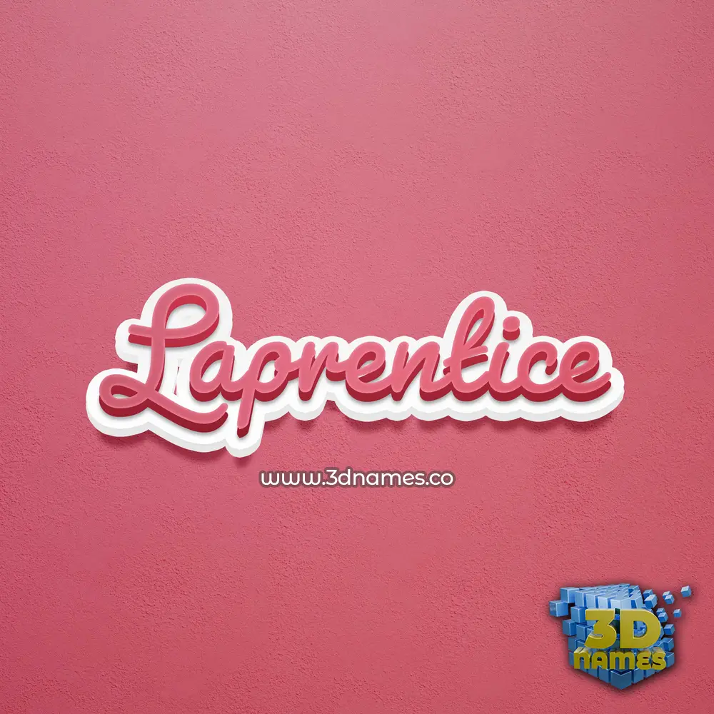 laprentice in Red Scribble style - 3D name wallpaper