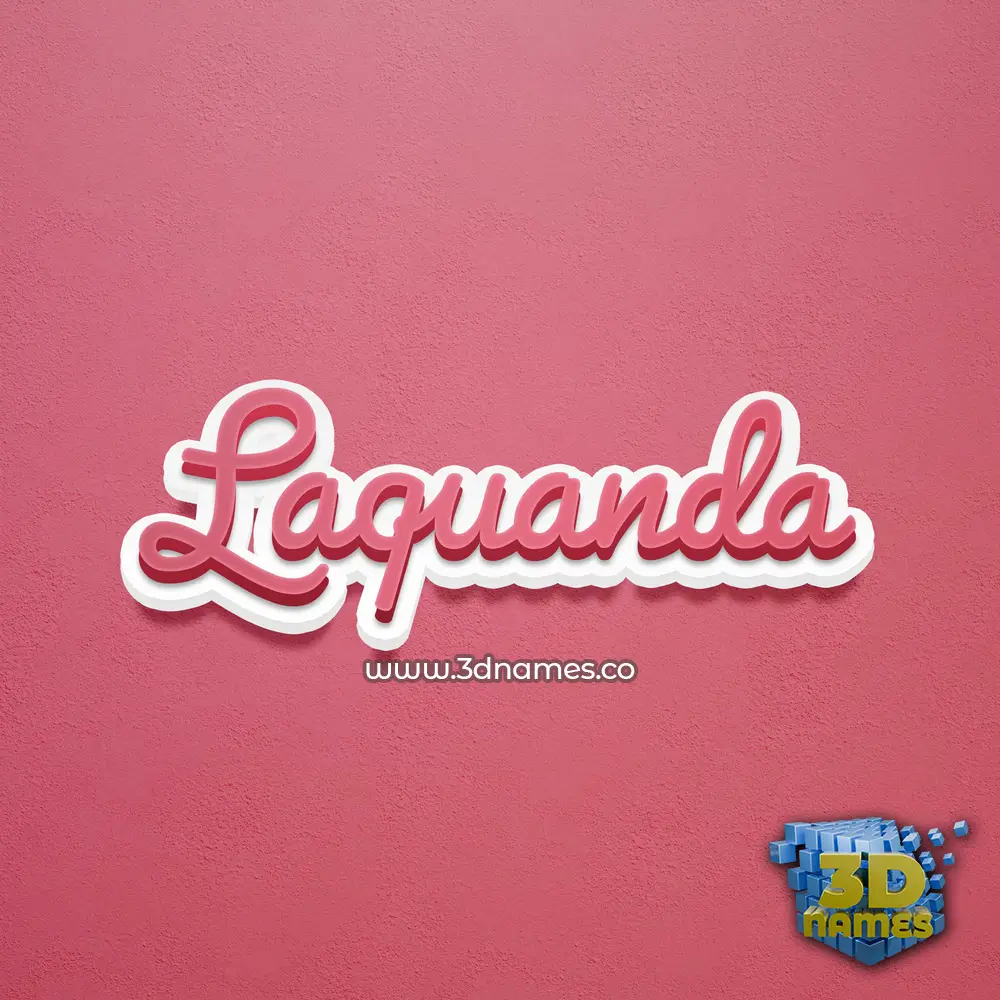 laquanda in Red Scribble style - 3D name wallpaper
