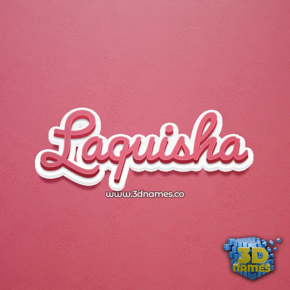 laquisha in Red Scribble style - 3D name wallpaper