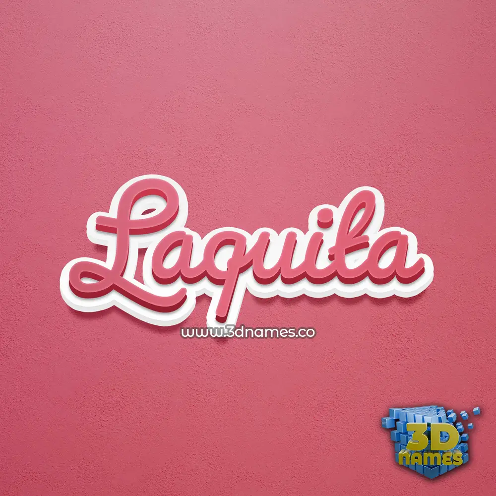 laquita in Red Scribble style - 3D name wallpaper