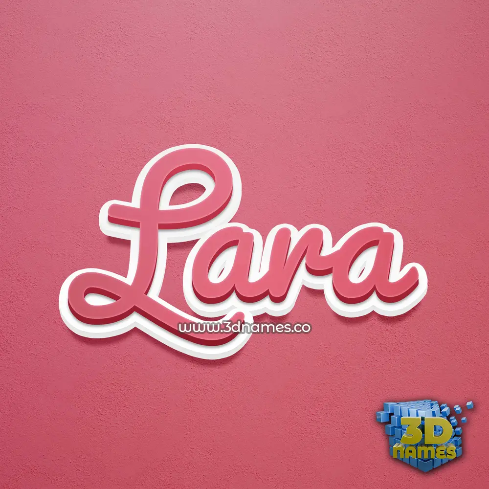 lara in Red Scribble style - 3D name wallpaper
