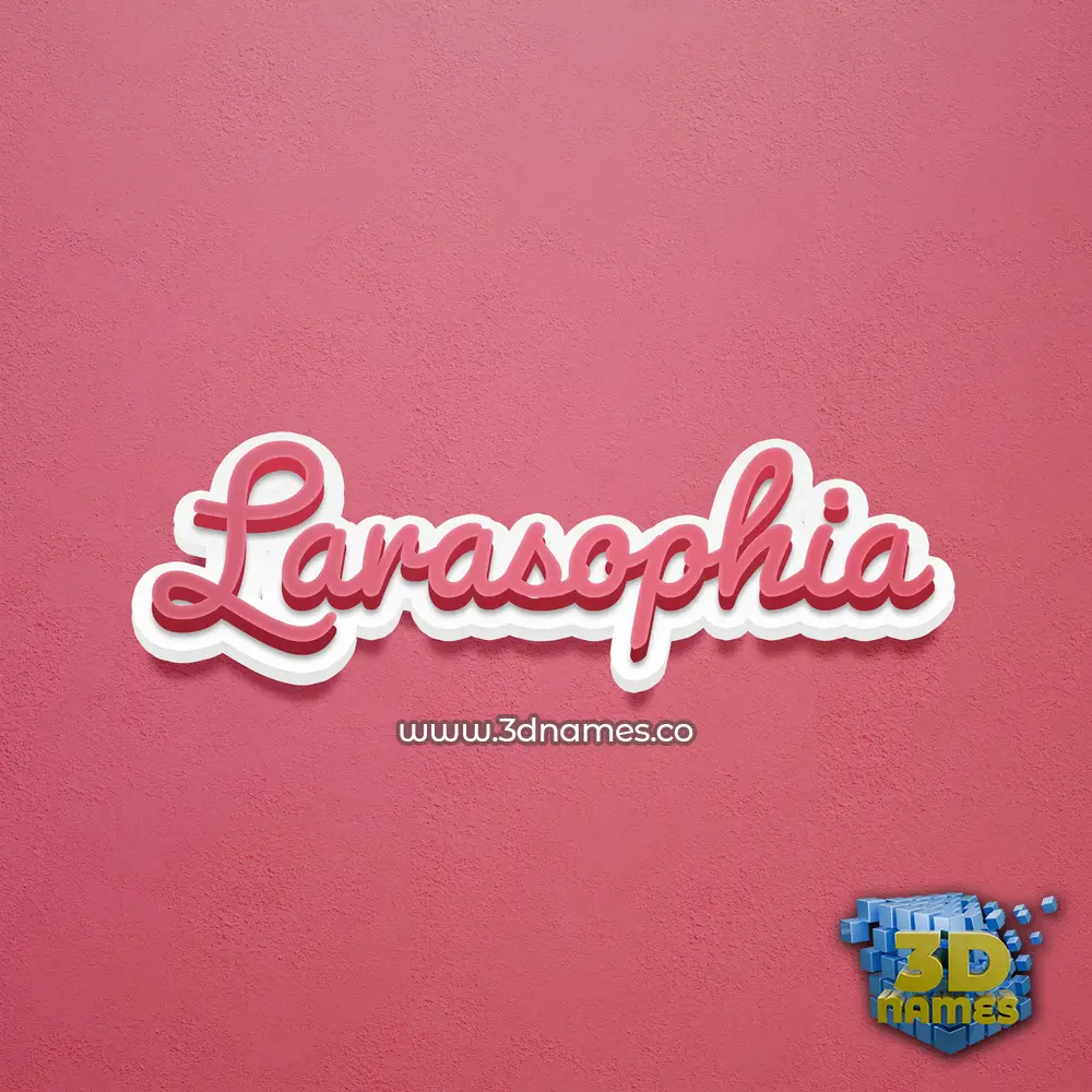 larasophia in Red Scribble style - 3D name wallpaper