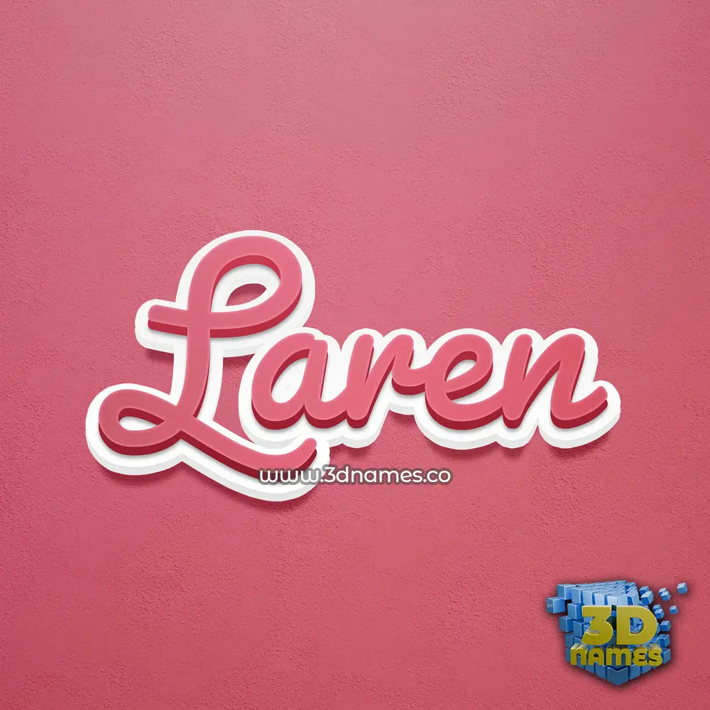 laren in Red Scribble style - 3D name wallpaper