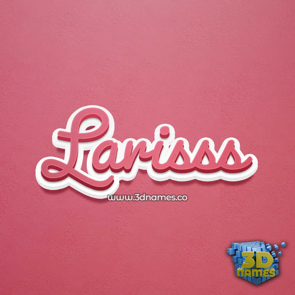 larisss in Red Scribble style - 3D name wallpaper