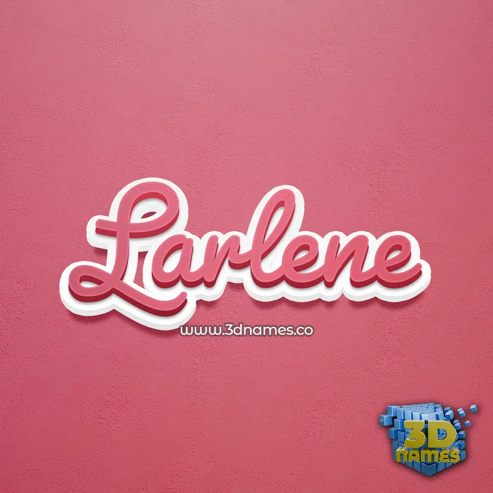 larlene in Red Scribble style - 3D name wallpaper