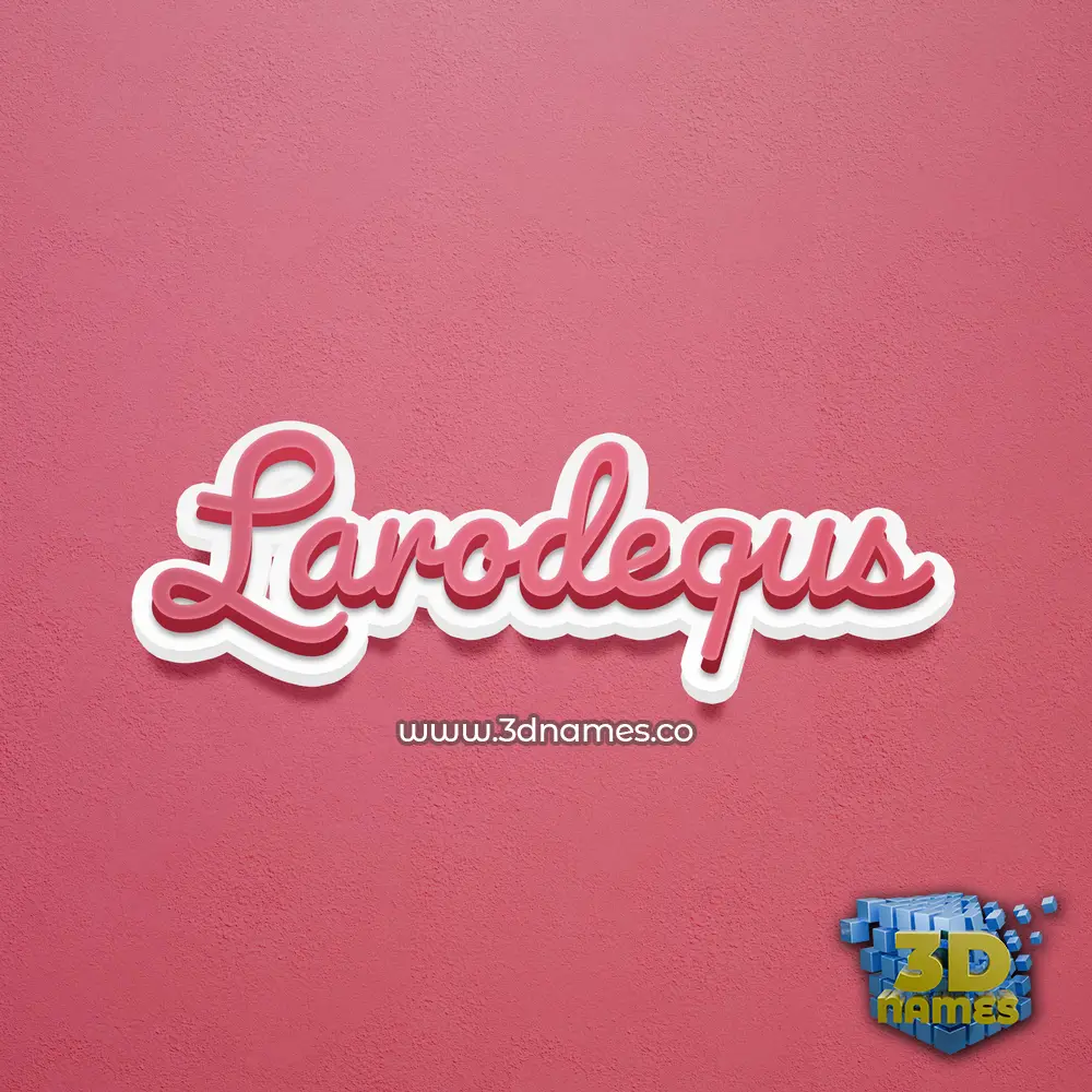 larodequs in Red Scribble style - 3D name wallpaper