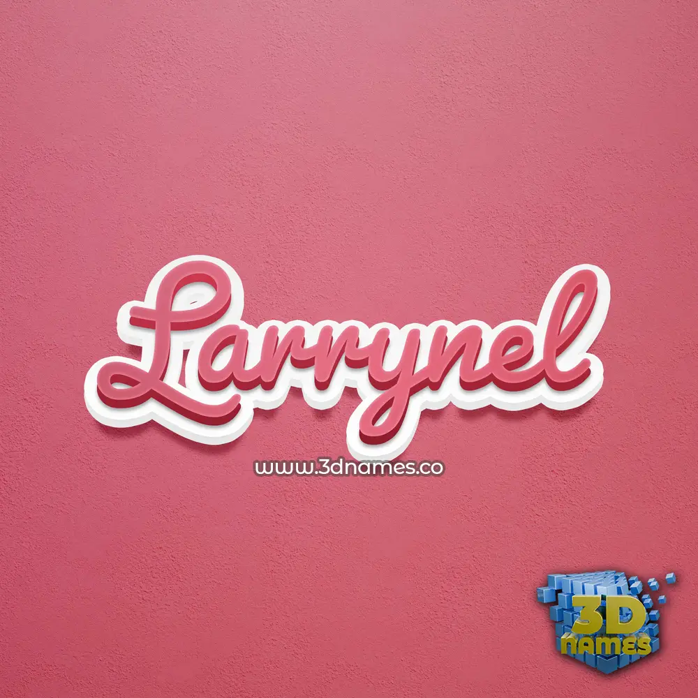 larrynel in Red Scribble style - 3D name wallpaper
