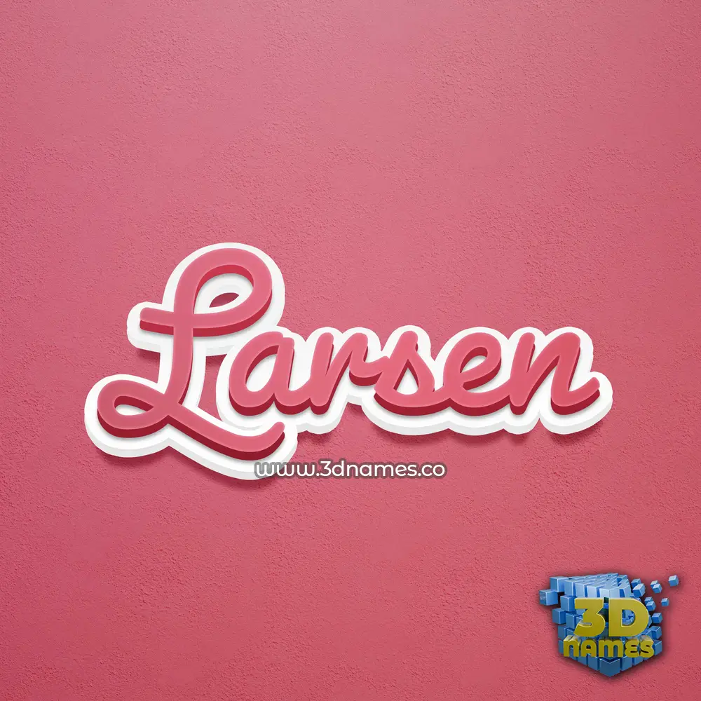 larsen in Red Scribble style - 3D name wallpaper