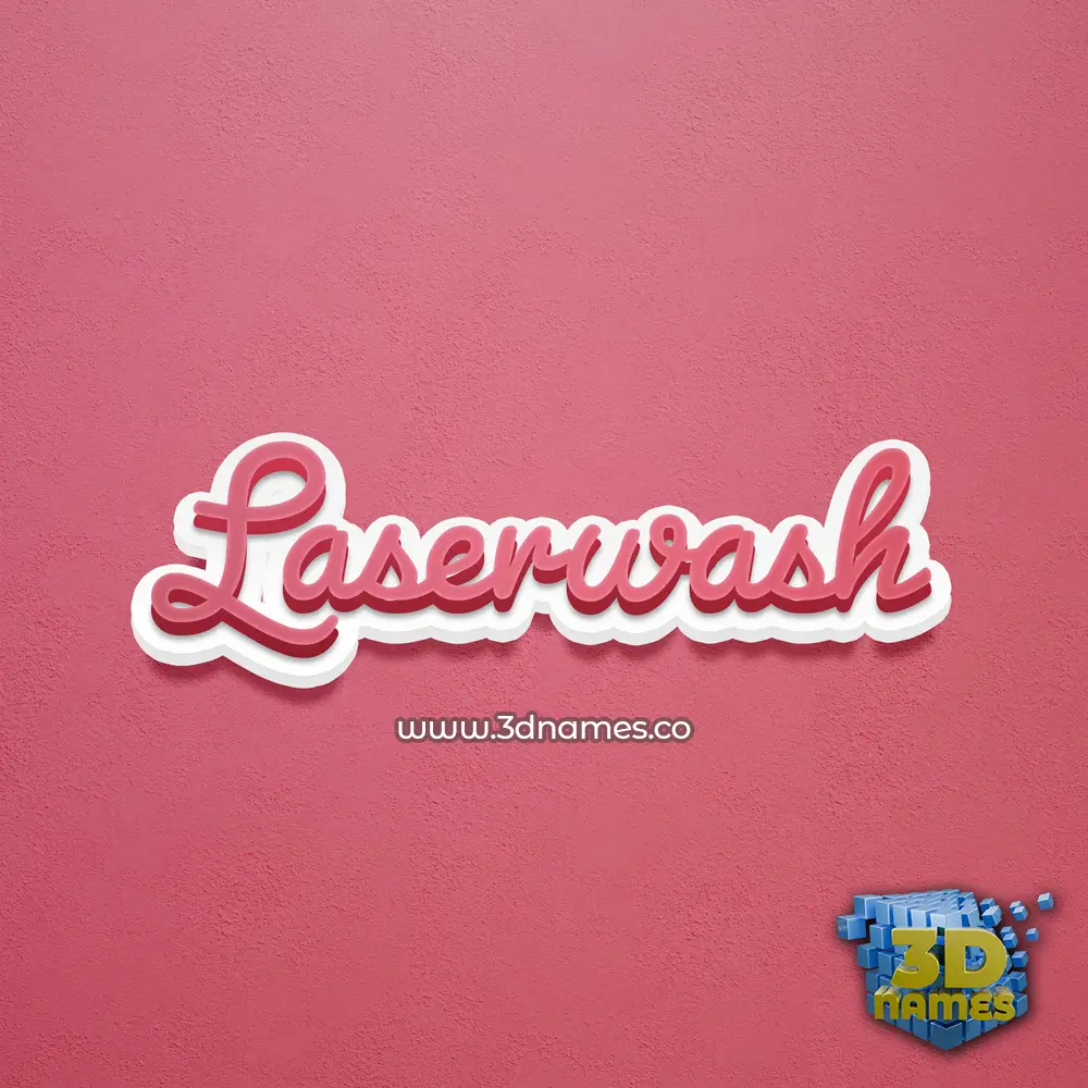 laserwash in Red Scribble style - 3D name wallpaper