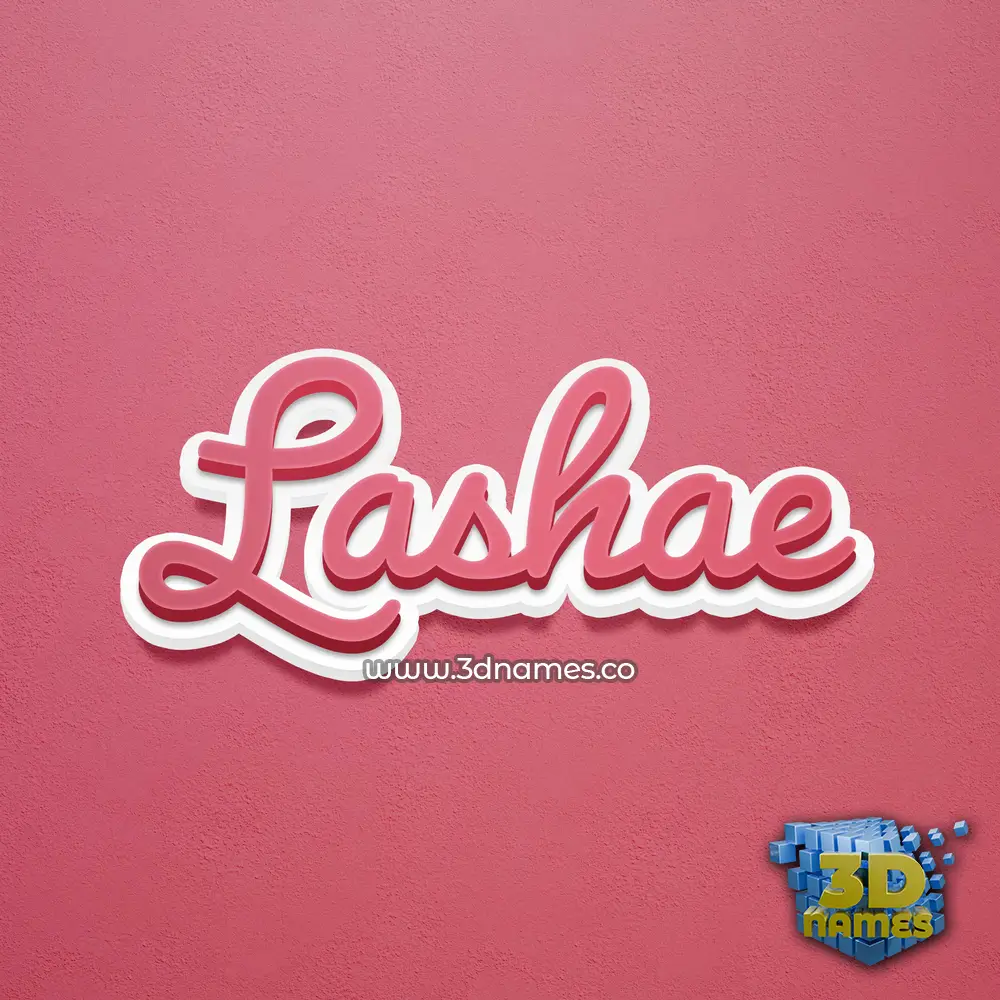 lashae in Red Scribble style - 3D name wallpaper